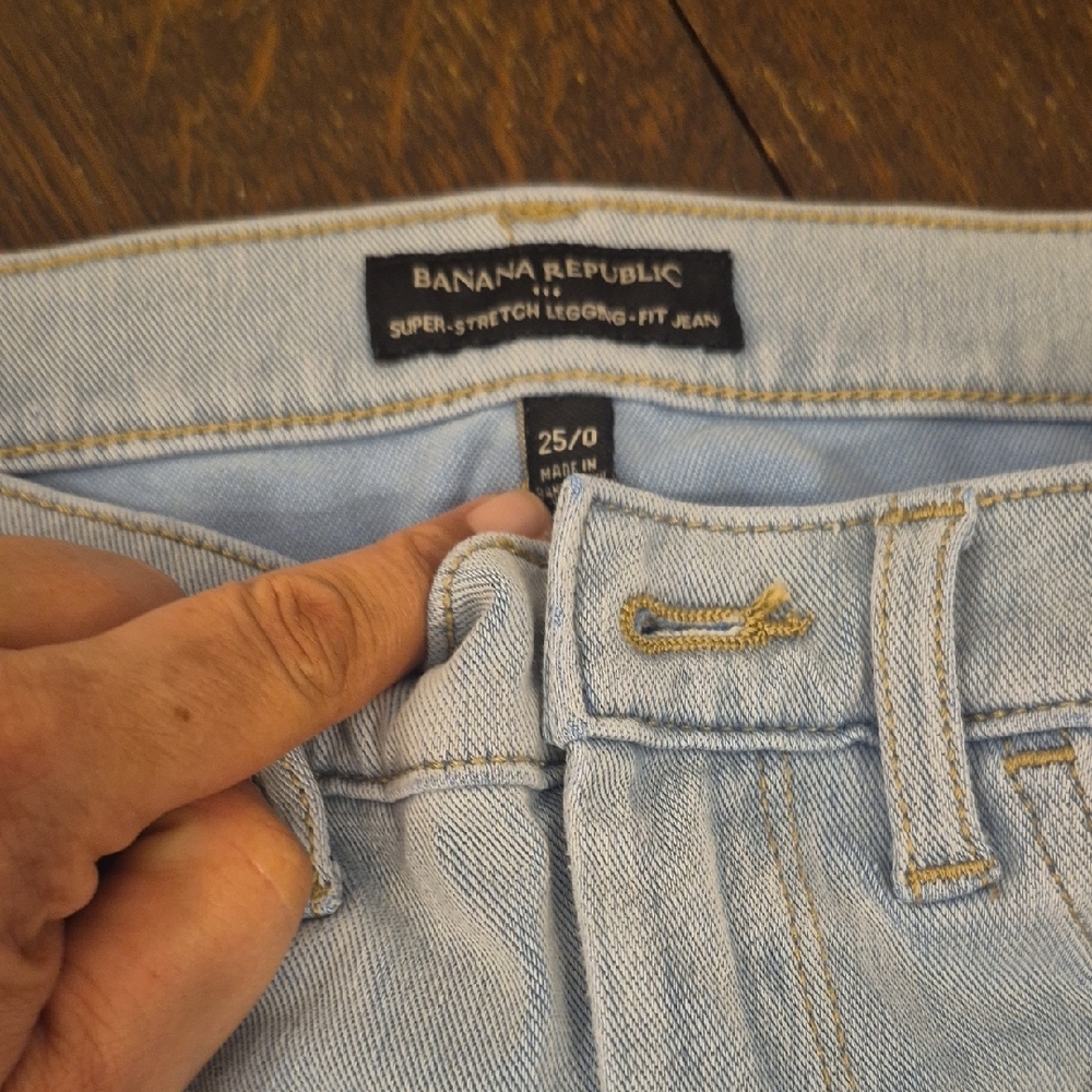 Banana Republic Sky Blue Denim Super Stretch Legging Fit Size 0